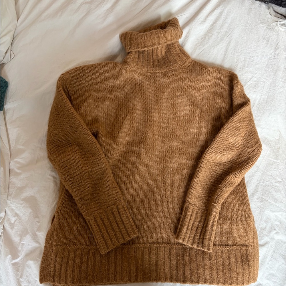 Everlane Warm Tan Turtleneck Sweater